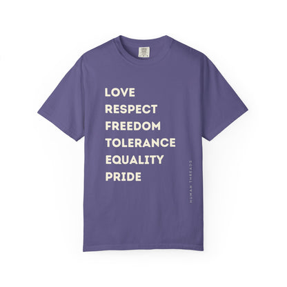 Love Respect Freedom Tolerance Equality Pride